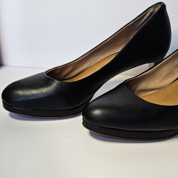 Corso Como Black Leather Heels Women's 9 - Picture 4 of 5